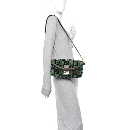 Fabric Tapestry Effect Fendi Dots Baguette Matcha Dove Multicolor