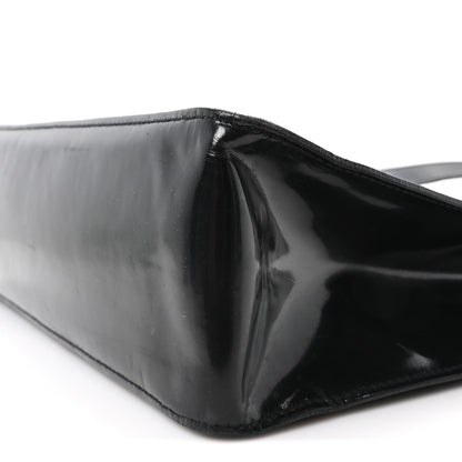 Patent CC Shopper Tote Black