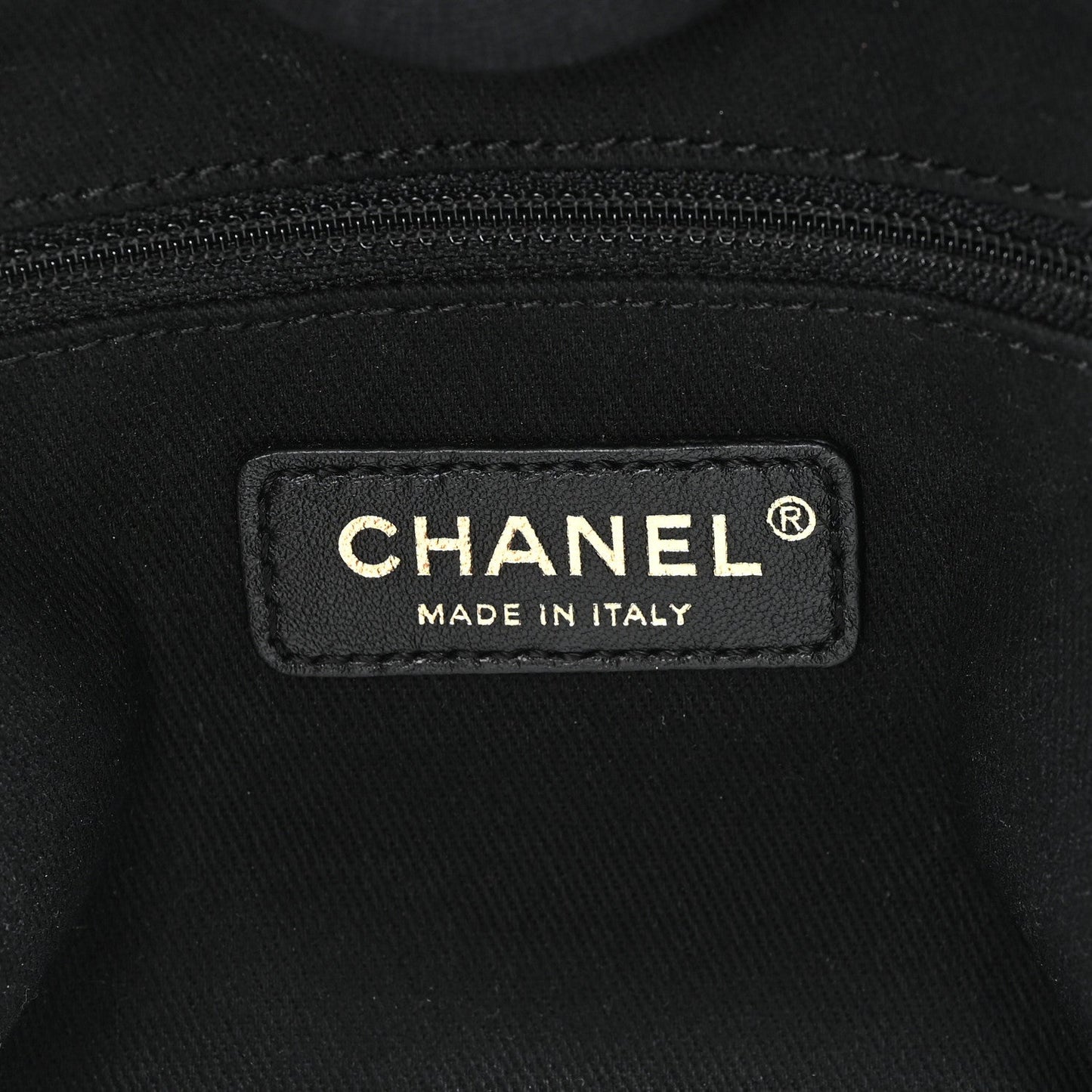 Mixed Fibers Calfskin Small Deauville Tote Black