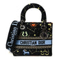 Canvas Pixel Zodiac Embroidered Medium Lady D-Lite Nero Multicolor