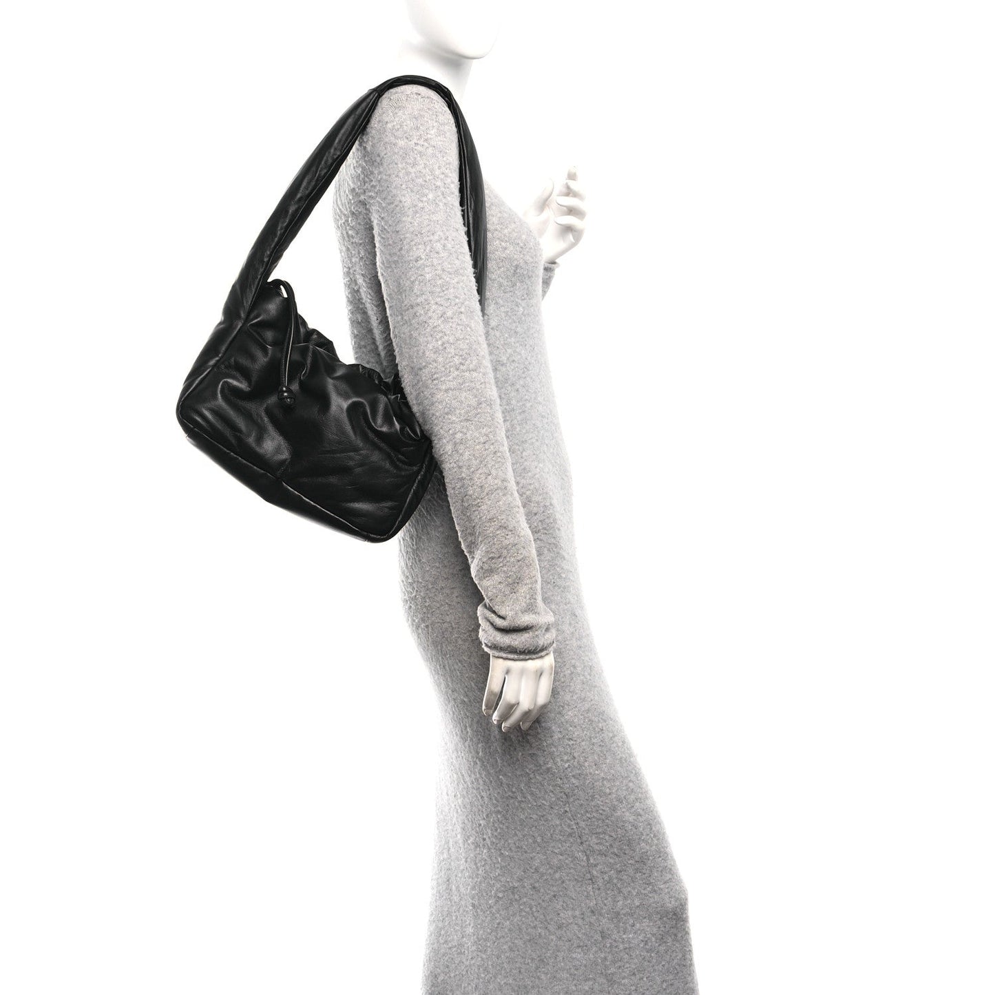 Lambskin Small Ryan Puffer Bag Black