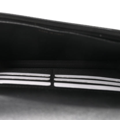 Lambskin Quilted Pearl Wallet On Chain WOC Black