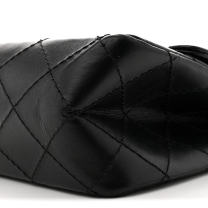 Aged Calfskin Quilted 2.55 Reissue 226 Flap Black