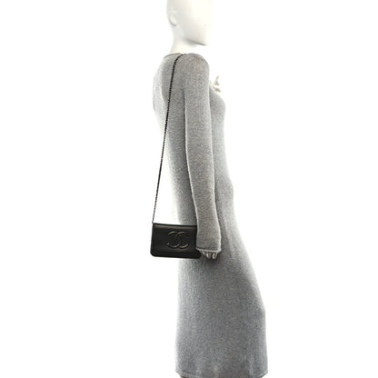 Metallic Caviar Timeless CC Wallet On Chain WOC Grey