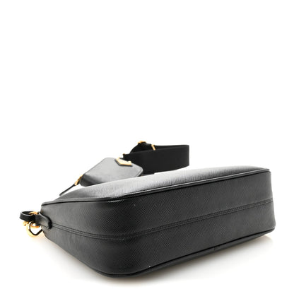 Saffiano Lux Re-Edition 2005 Shoulder Bag Black