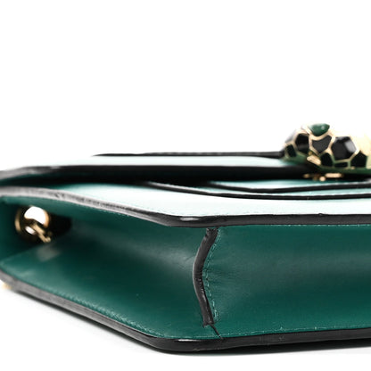 Calfskin Small Serpenti Forever Snake Strap Crossbody Bag Emerald Green