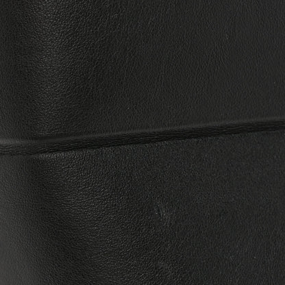 Shiny Calfskin Medium Puzzle Fold Tote Black