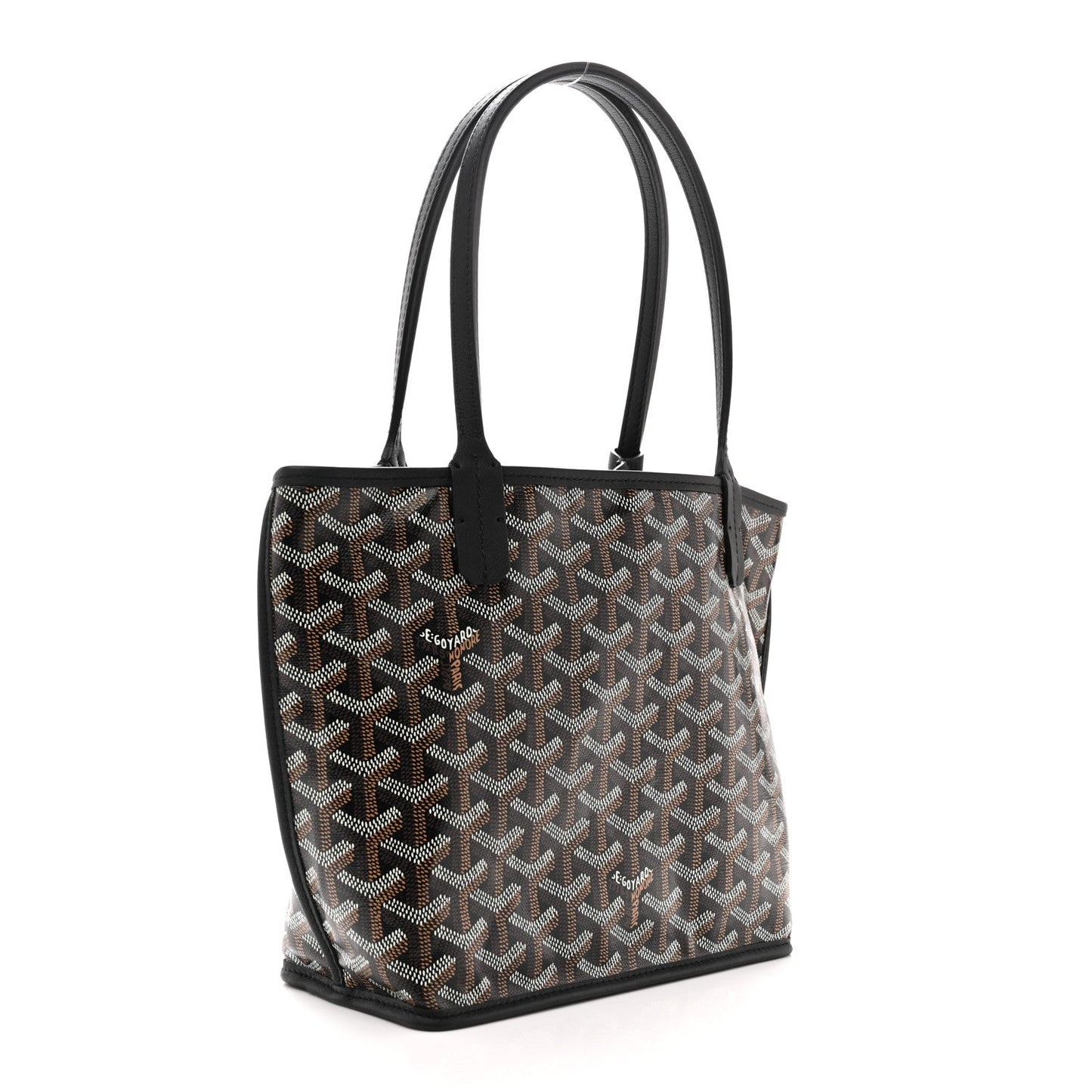 Goyardine Reversible Mini Anjou Black