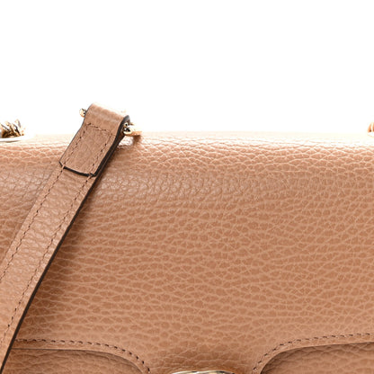 Dollar Calfskin Small Interlocking G Shoulder Bag Camelia