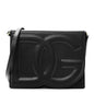 Calfskin DG Logo Flap Crossbody Bag Black
