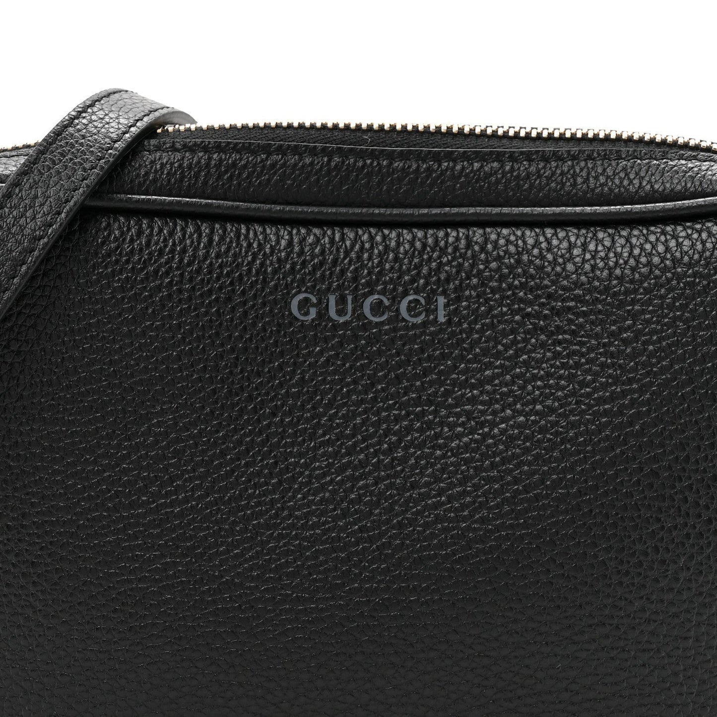 Pebbled Calfskin Shoulder Bag  Black