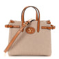 Jacquard Canvas Small Vlogo Antibes Shopping Bag Camel Natural