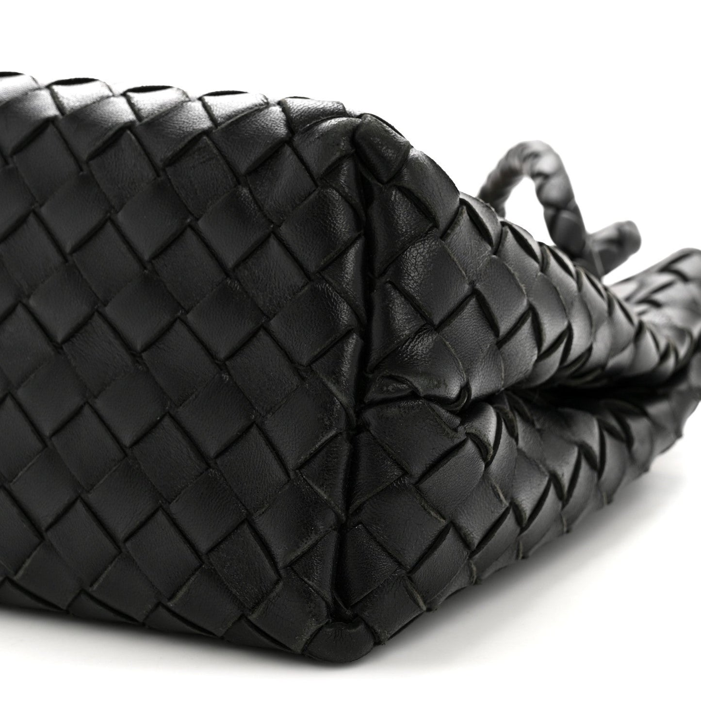 Nappa Intrecciato Medium Andiamo Shoulder Bag Black