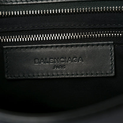 Smooth Calfskin Metallic Patent Giant 12 Silver Hardware City Vert Poker Fonce