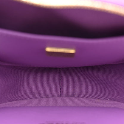 Lambskin Quilted CC In Love Heart Bag Purple