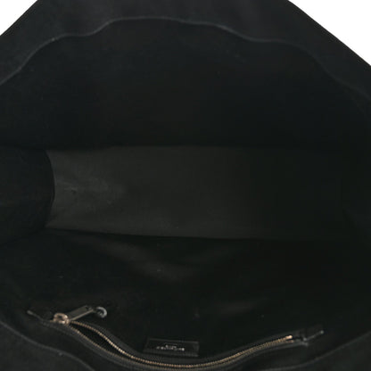 Raffia Linen Calfskin Rive Gauche Tote Naturale Black