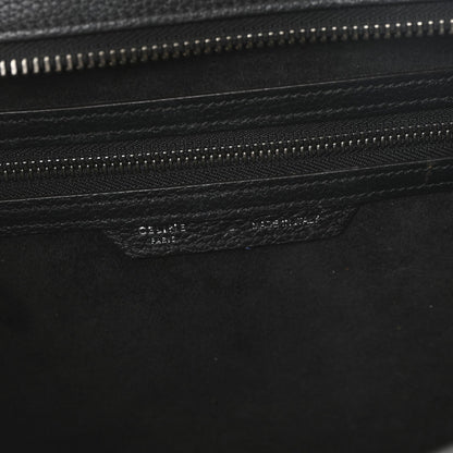 Drummed Calfskin Mini Luggage Black