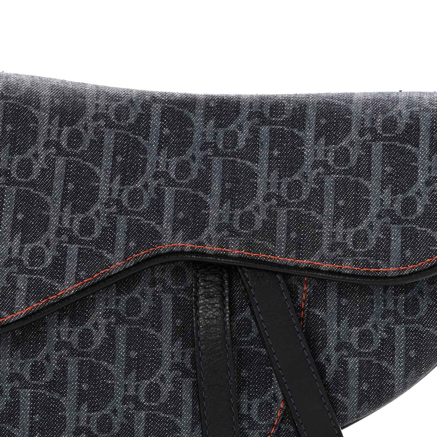 Denim Monogram Flight Saddle Bag