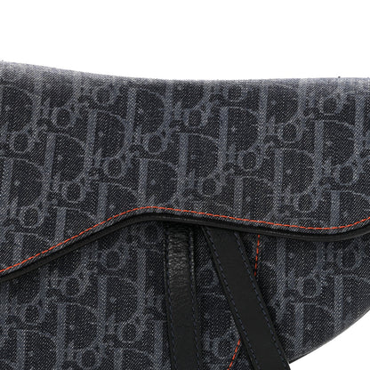 Denim Monogram Flight Saddle Bag