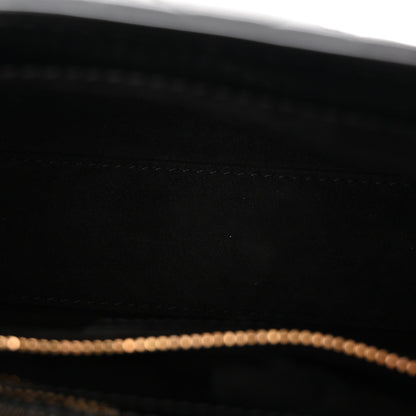 Patent Cannage Mini Lady Dior Black