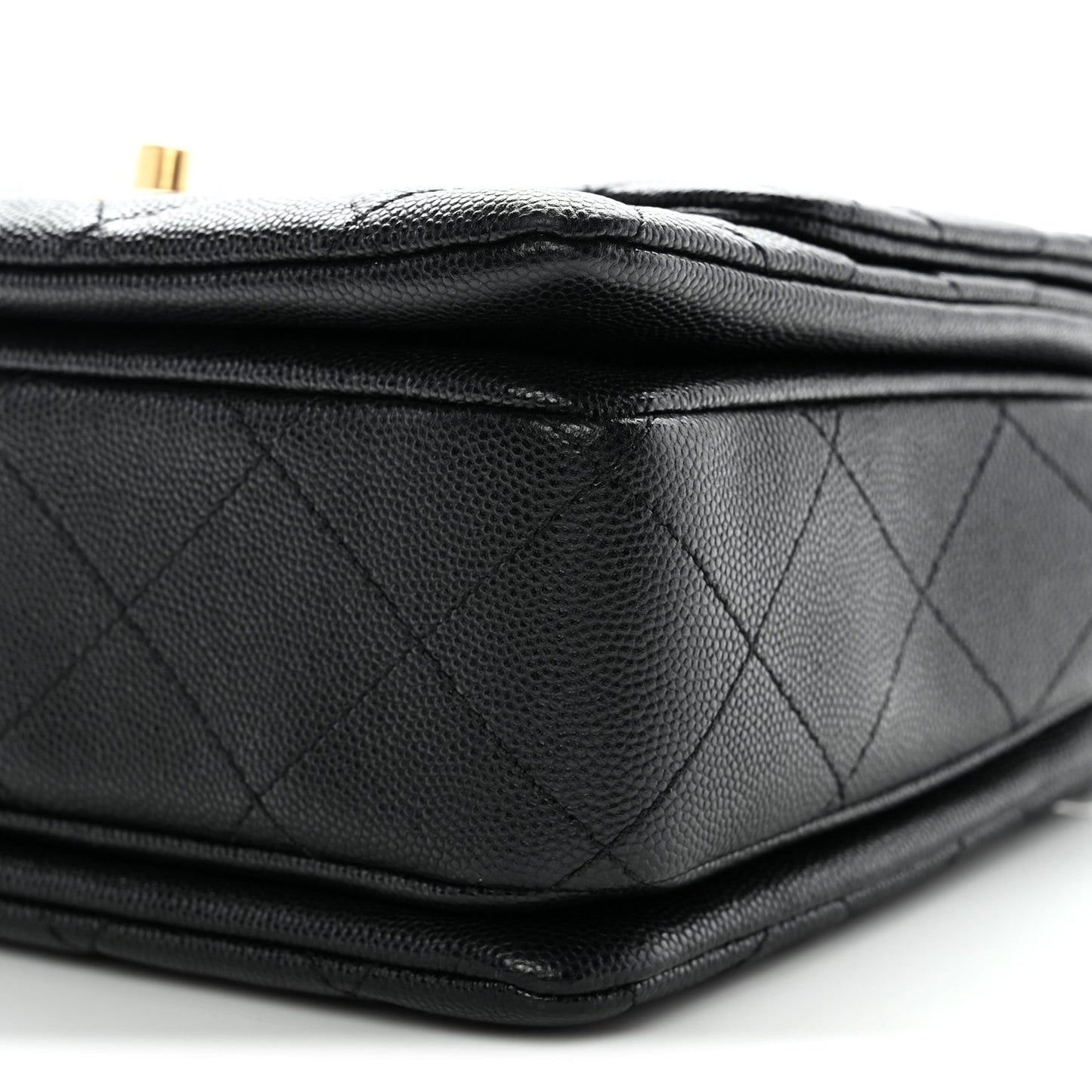 Caviar Quilted Coco First Flap Black