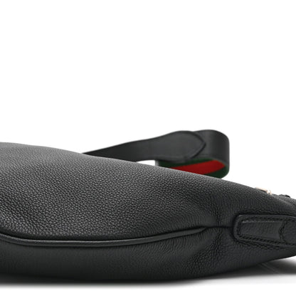 Calfskin Emblem Shoulder Bag Black