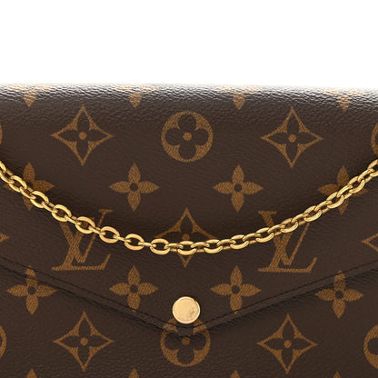 Monogram Pochette Felicie Chain Wallet Fuchsia