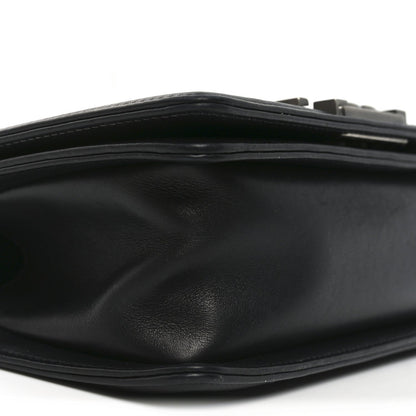 Lambskin Quilted Small Boy Flap Black