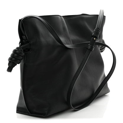 Nappa Medium Flamenco Knot Bag Black
