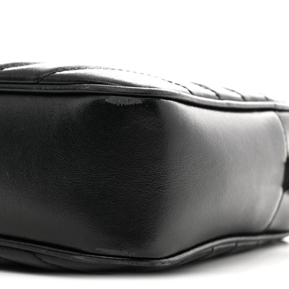Calfskin Matelasse Monogram Lou Camera Bag Black