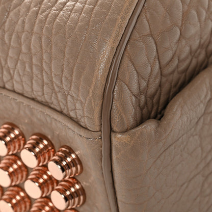 Pebbled Lambskin Rocco Latte Rose Gold Hardware