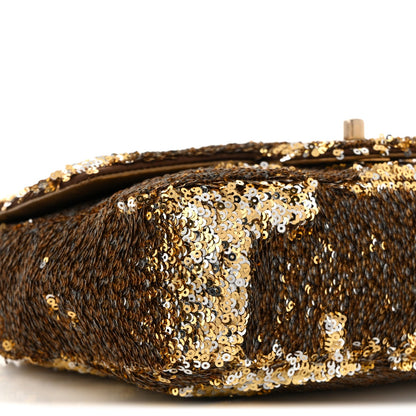Sequin Medium Single Flap Gold