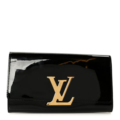 Patent Louise Clutch Black