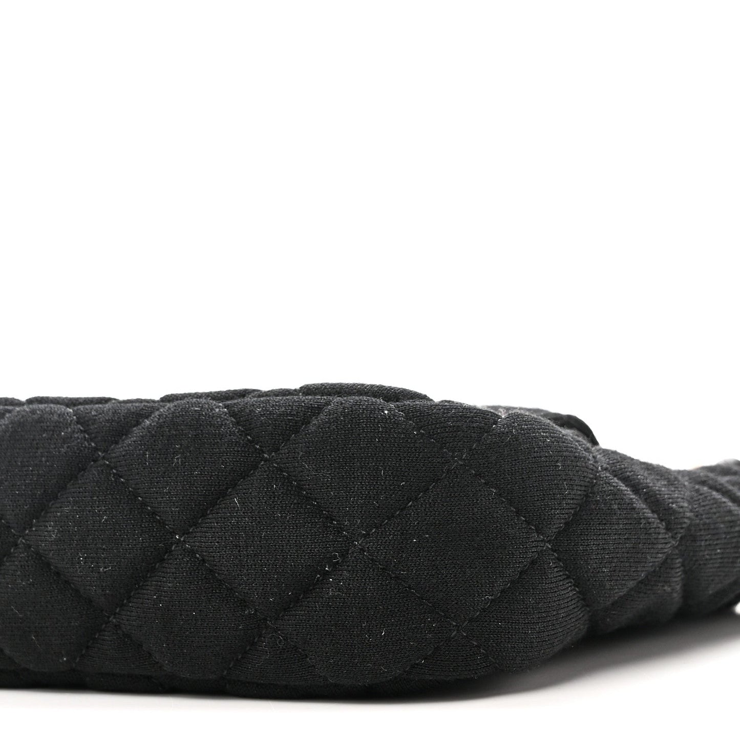 Jersey Quilted Small Wavy CC Hobo Black