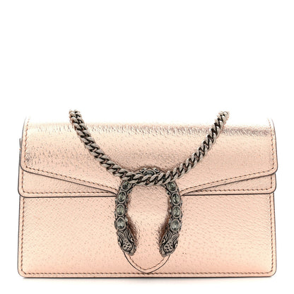 Metallic Calfskin Super Mini Dionysus Shoulder Bag Rose Gold