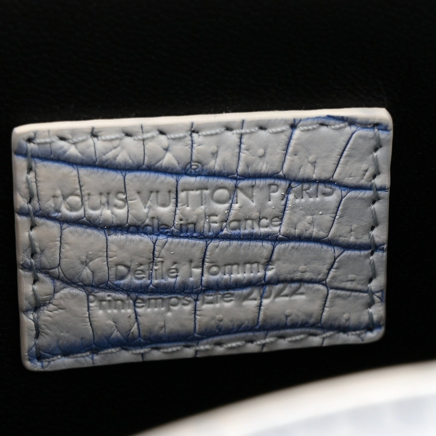 Crocodile Niloticus Sac Plat XS Mat Meringue White Blue