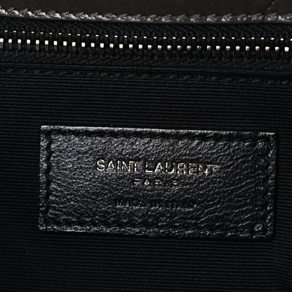 Crinkled Calfskin Matelasse Monogram Medium Niki Chain Satchel Storm