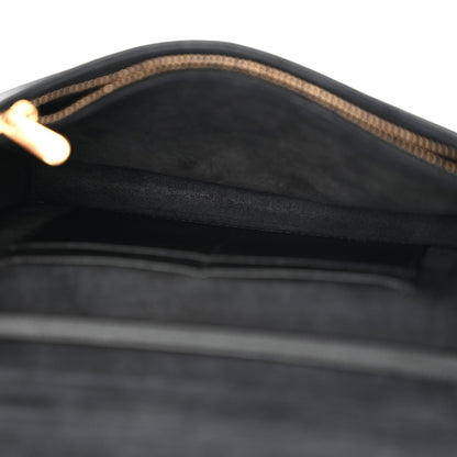 Calfskin Studded Diorama Wallet on Chain Pouch Black