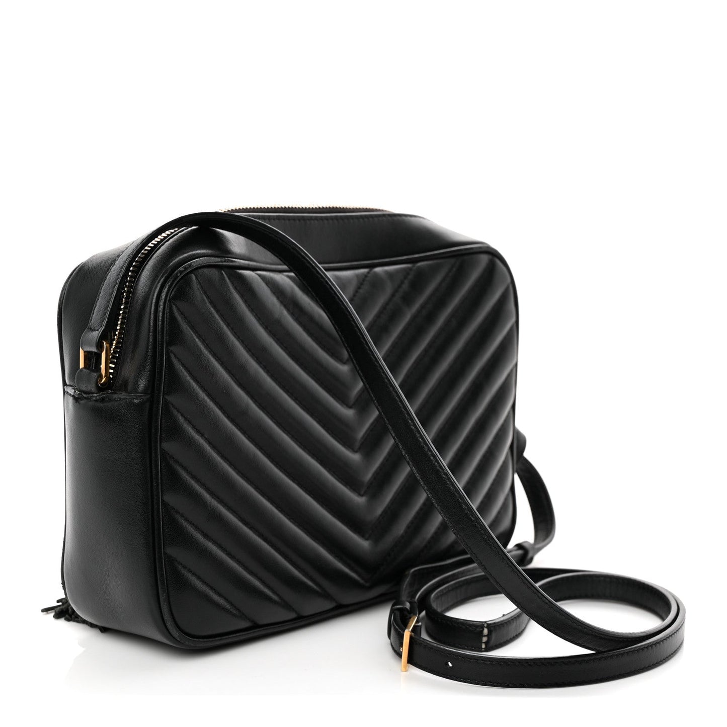 Calfskin Matelasse Monogram Lou Camera Bag Black
