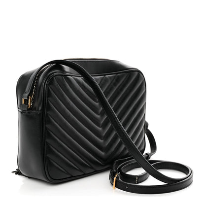 Calfskin Matelasse Monogram Lou Camera Bag Black