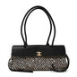Tweed Calfskin Urban Essentials Small Shopping Bag Black Multicolor