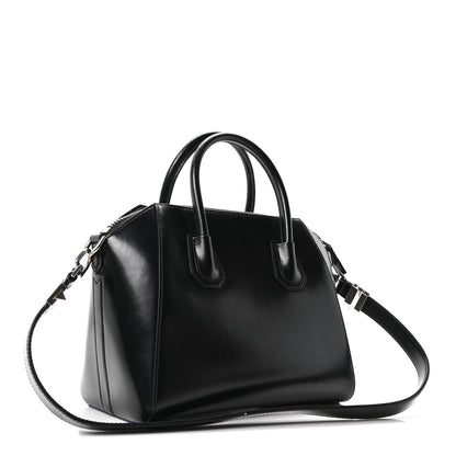 Shiny Lord Calfskin Small Antigona Black