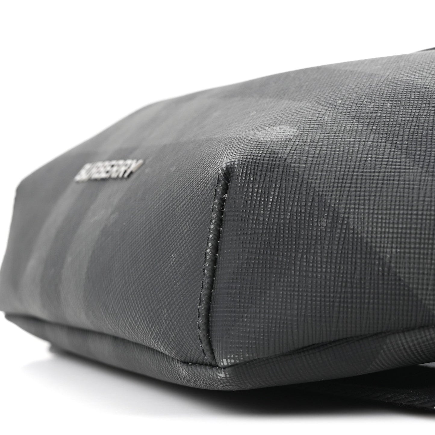 Charcoal Check Calfskin Sonny Bum Bag Charcoal