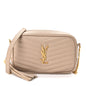 Grain De Poudre Matelasse Monogram Mini Lou Camera Bag Dark Beige