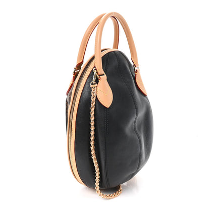 Monogram Braided Egg Bag Black