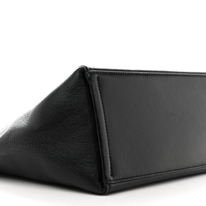 Calfskin Voyou Medium North South Tote Black