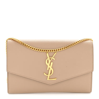 Grain De Poudre Monogram Uptown Chain Wallet Taupe