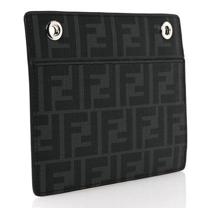 Glazed Fabric Vitello Liberty FF 1974 Logo Pocket Peekaboo Black