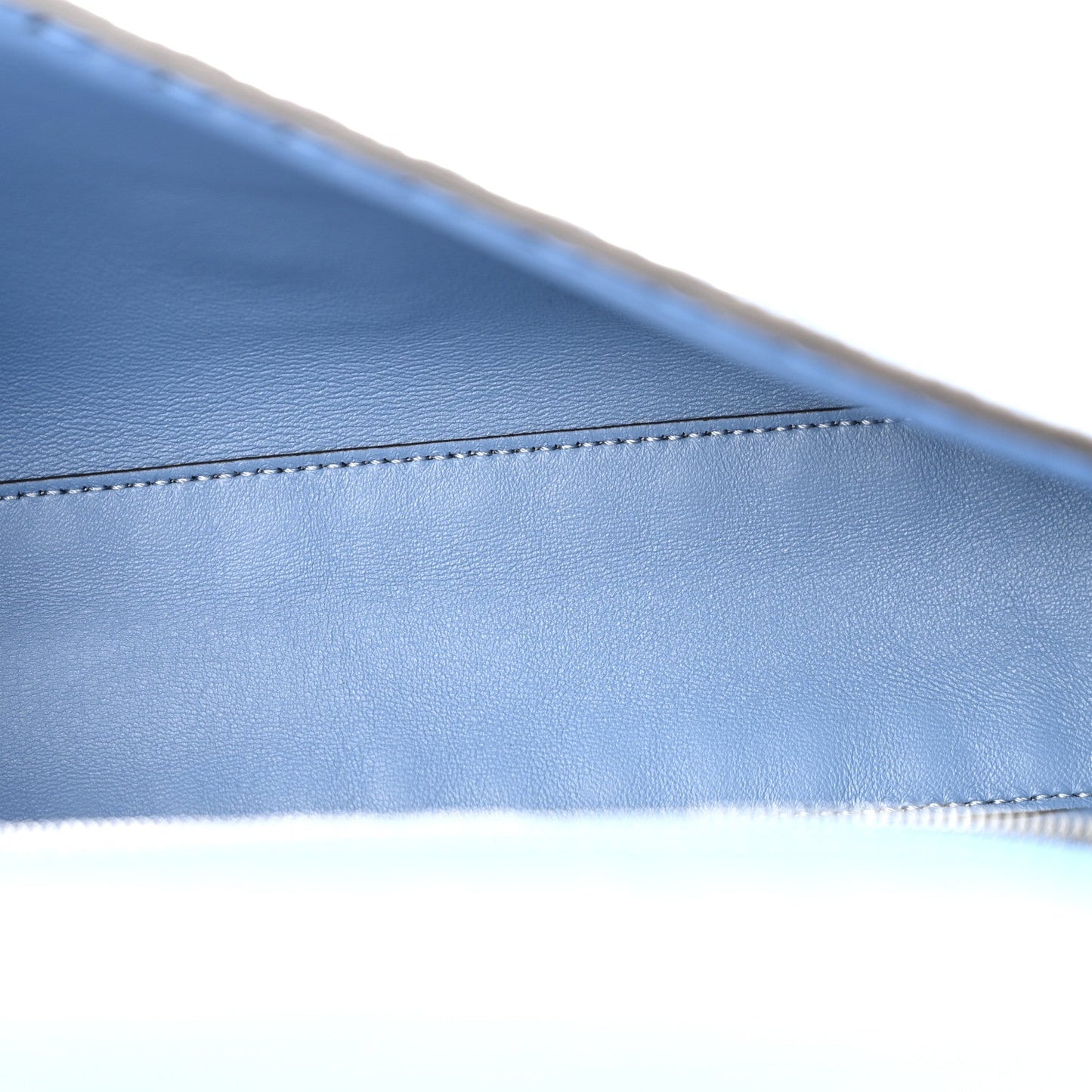Cuoio Roma Sellerissima Nappa Sintetica Tape Stitch Baguette Placca Placca Argento Blue