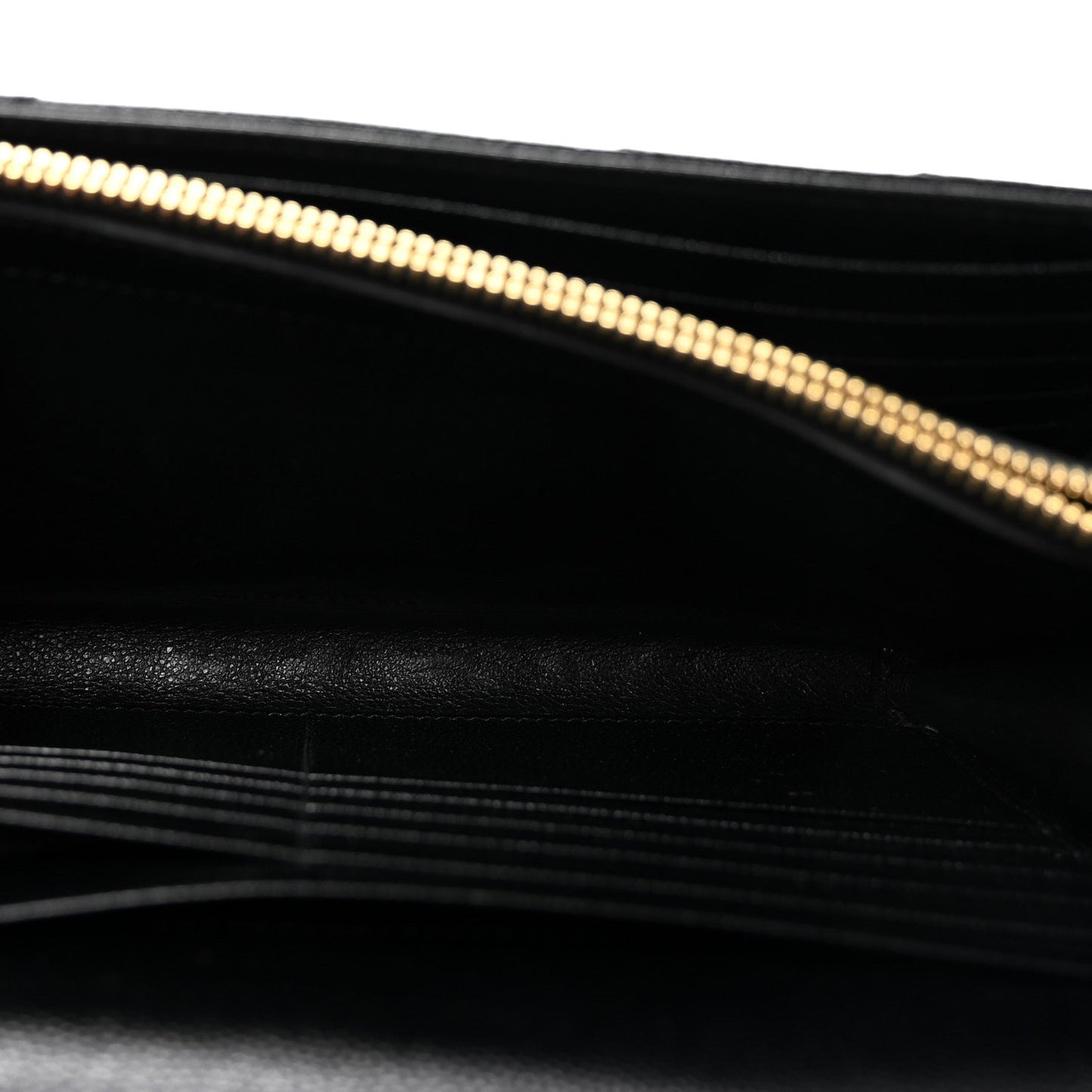 Grain De Poudre Matelasse Chevron Monogram Chain Wallet Black